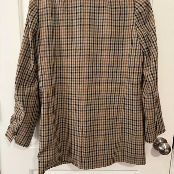 Madewell Checkered Jacket in Brown and Black - Picture 4 of 5